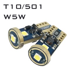 14K GOLD CANBUS T10/501/W5W 3 LED BULBS - PAIR